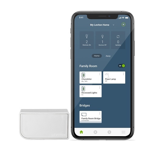 Leviton MLWSB-1BW Wi-Fi Bridge for DN15S No-Neutral Decora Smart Dimmer and DN6HD Switch