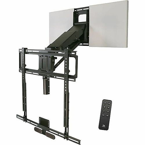 MantelMount MM815 Motorized Drop Down and Swivel TV Mount, RF Remote Control