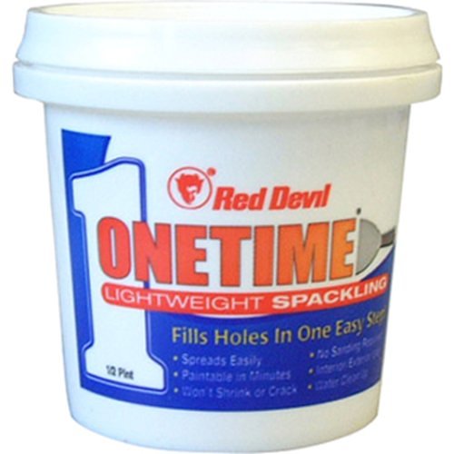 Red Devil 542 Lightweight Spackling, 1/2 Pint Tub, Bright White