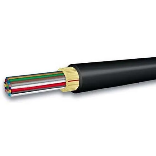 OCC DX004DWLS9KR 4-Fiber Riser Fiber Optic Cable Indoor/Outdoor Distribution Cable, 62.5um, Black Jacket