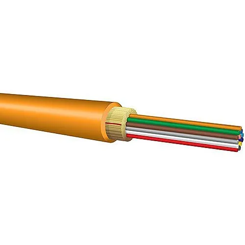 OCC DX012TALT9QP 12-Fiber Indoor/Outdoor Plenum Cable Using Laser Ultra-Fox with 900�m tight-buffer, Laser Optimized OM3, Bend Insensitive, Single-Mode Fiber, Plenum Rated, Aqua Jacket