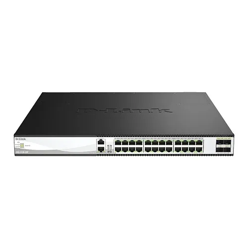 D-Link DXS-3130-28P 24-Port 10G Layer 3 Stackable Aggregation Managed PoE Switch
