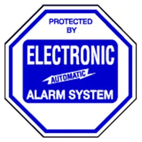 Maxwell DY-102 Decal 4"x 4", Outside Mount, 100-Pack, Blue and White