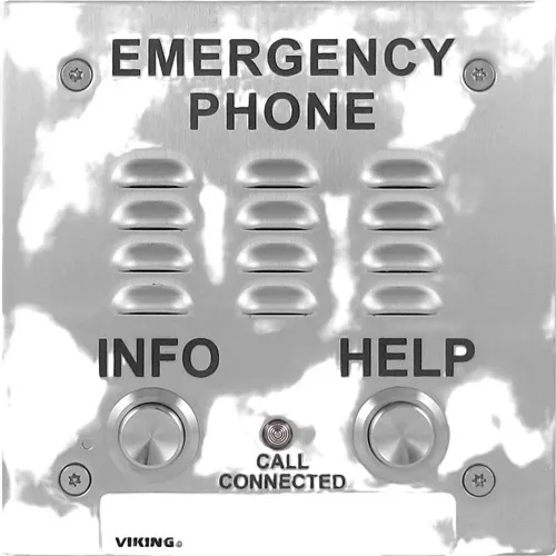 Viking E-1600-20A-EWP 2-Button Emergency Outdoor Phone, Stainless Steel