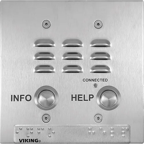 Viking E-1600-22-IP VoIP 2-Button Stainless-Steel Emergency Phone