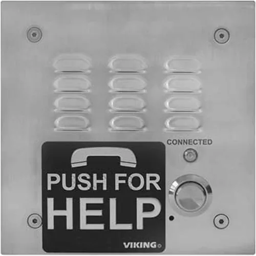 Viking E-1600-30A-EWP ADA Compliant Stainless-Steel Handsfree Emergency Phone, Flush Mount with Enhanced Weather Protection