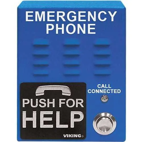Viking E-1600-65A Emergency Phone with Voice Emergency, Blue