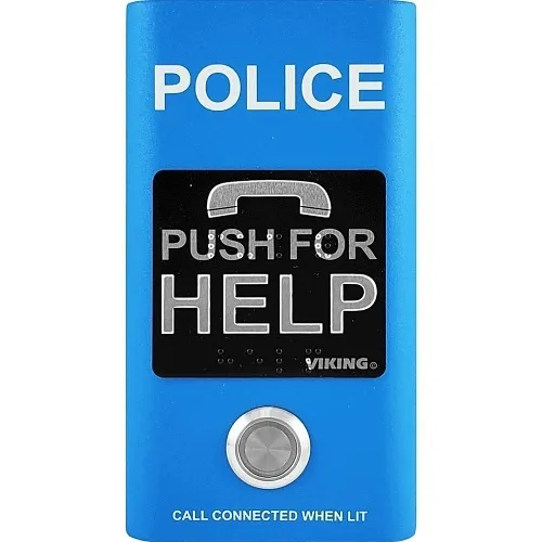 Viking E-1600-BLP-IP Compact VOIP Police Phone, Blue