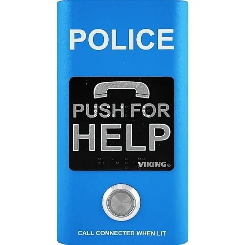 Viking E-1600-BLPIPEWP E-1600 Series Compact VoIP Emergency Phone with Enhanced Weather Protection, Blue