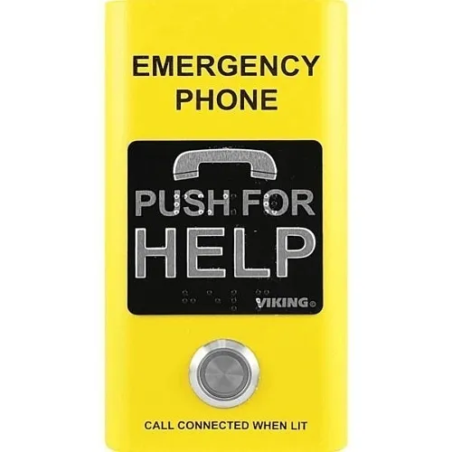 Viking E-1600-YL-IP Compact VoIP Emergency Phone, Yellow