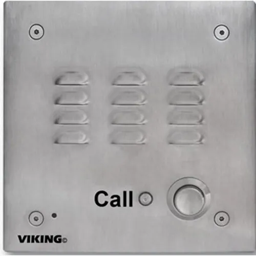 Viking E-30-IP-EWP VoIP Stainless-Steel Handsfree Entry Phone with Enhanced Weather Protection, PoE Powered