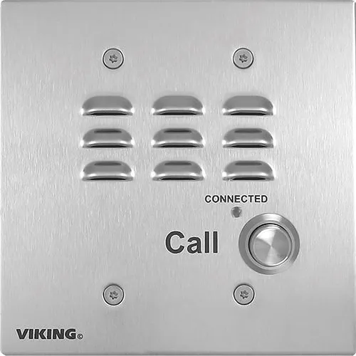 Viking E-32-IP-EWP VoIP 2-Gang Stainless-Steel Handsfree Entry Phone with Enhanced Weather Protection and PoE Powered