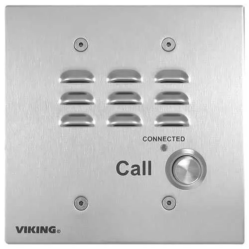 Viking EE-32-IP VoIP 2-Gang Stainless-Steel Entry Phone, PoE Powered