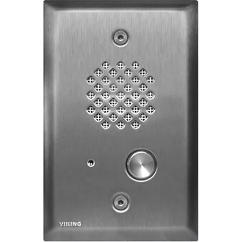 Viking E-40-SS-EWP 1-Gang Stainless-Steel Entry Compact Phone with Enhanced Weather Protection, Telephone Line Powered