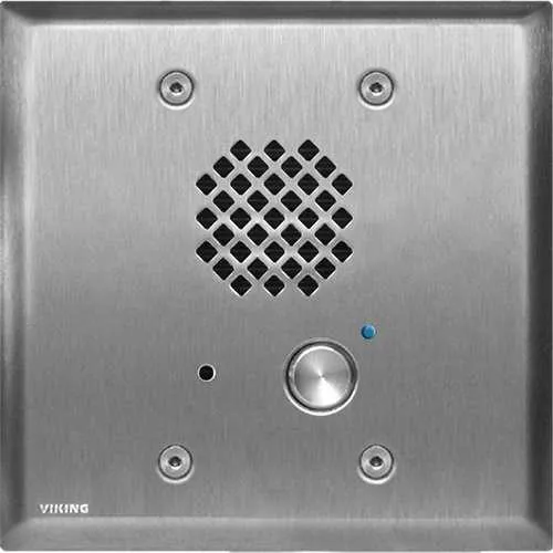 Viking E-60-SS-IP 2-Gang VoIP Brushed Stainless-Steel Handsfree Entry Phone, PoE Powered