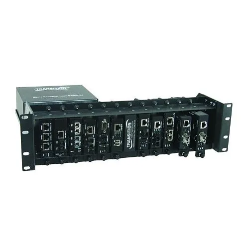 Lantronix E-MCR-05-EU Ethernet Media Converter Rack Standard, 12V