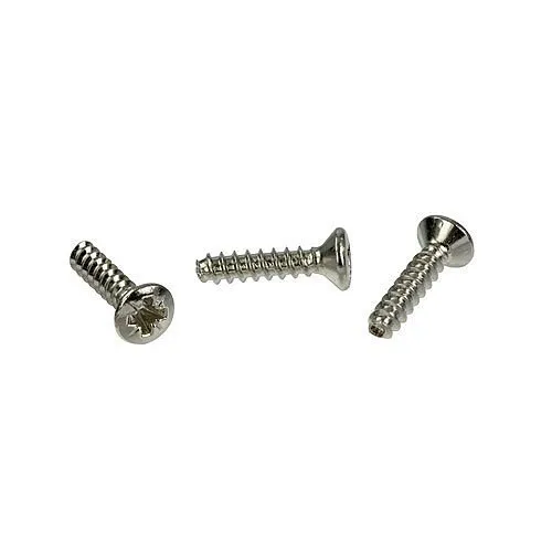 NEUTRIK E-SCREW1-12NI Self-Tapping Countersunk PLASTITE Screw 2.9x1.06 Tri-Rondular Configurations, 12mm Long, Nickel
