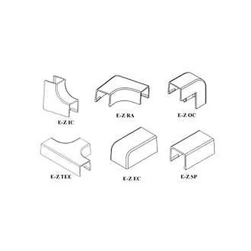 GRI E-Z 75 COM-W E-Z-75 Duct Raceway Combo Pack, Includes: (2)Inside Corner (2)Outside Corner (2)Splice/Coupling (2)Right Angle (2)Tee (2)End Cap