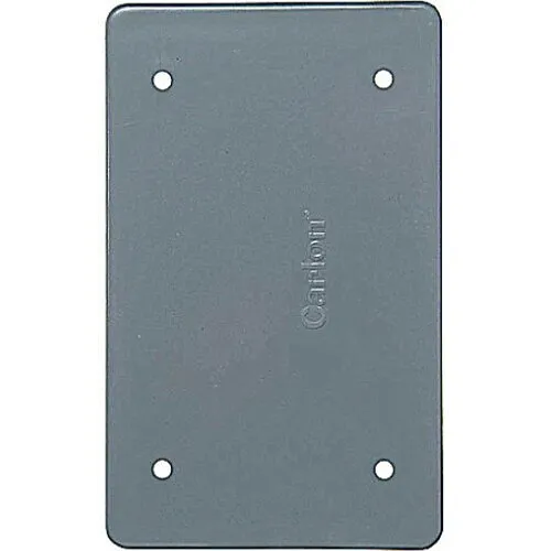 ABB E980CN-CAR Carlon 1-Gang Weatherproof Blank Cover, Gray