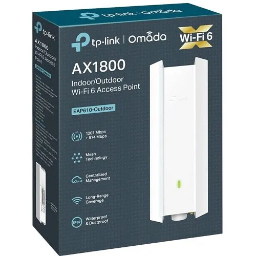 TP-Link EAP610-Outdoor AX1800 Indoor/Outdoor Wi-Fi 6 Access Point, 1.8 Gbps