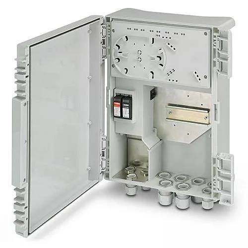 EtherWAN EASYPOEBOX2F EasyPoE Box Series NEMA-Rated Indoor / Outdoor Enclosure with Integrated PoE Switch, 2-Port 10/100/1000BASE-T PoE and 2-Port 100/1000BASE SFP Managed Ethernet Switch