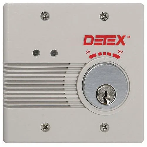 Detex EAX-2500F-XMC65 Hardwired Door Alarm with Cylinder Installed