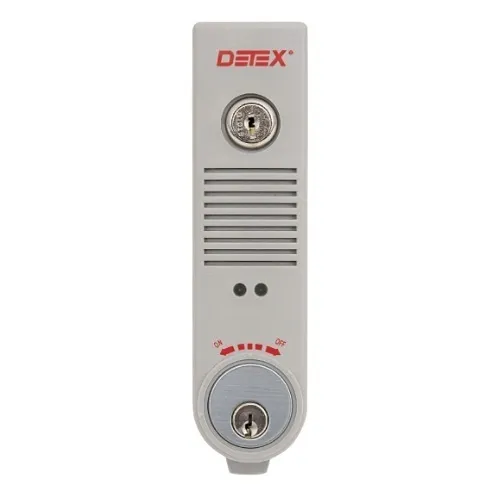 Detex EAX-300SK1 Door Prop Alarm, Surface Mount, Battery Powered, One MS-1039S Magnetic Switch, Gray