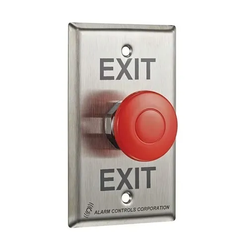 Alarm Controls EB-1-1 Exit Push Button with 1-Normally Open and 1-Normally Closed Contact, Stainless Steel