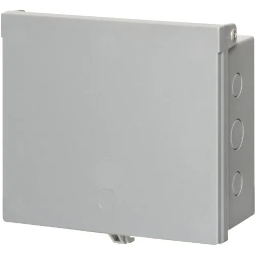 Arlington EB0708BP 7 x 8 x 3.5 in Heavy-Duty Non-Metallic Enclosure Box with Back Plate, NEMA3R, Gray