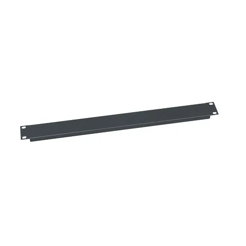 Middle Atlantic EB1 1U RMS Blank Rack Panel, Steel and Flanged, Flat, Black Powder Coat