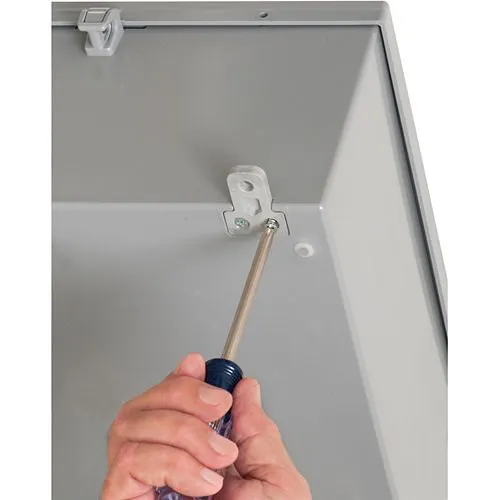 Arlington EB12126 Heavy-Duty Non-Metallic Enclosure Box, 12 x 12 x 6in, NEMA3R. Gray
