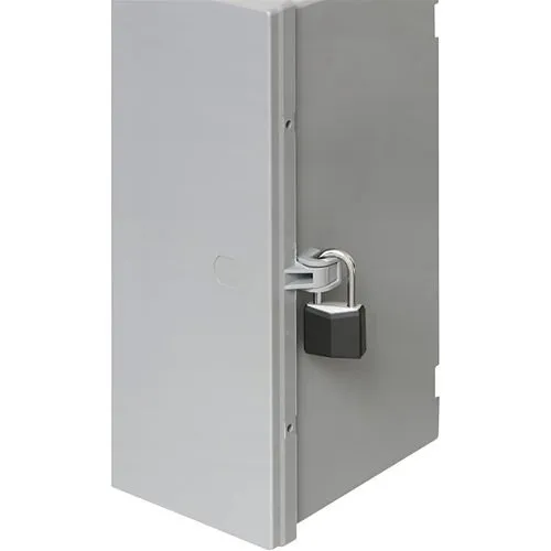Arlington EB12126 Heavy-Duty Non-Metallic Enclosure Box, 12 x 12 x 6in, NEMA3R. Gray
