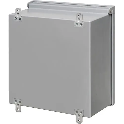 Arlington EB12126 Heavy-Duty Non-Metallic Enclosure Box, 12 x 12 x 6in, NEMA3R. Gray