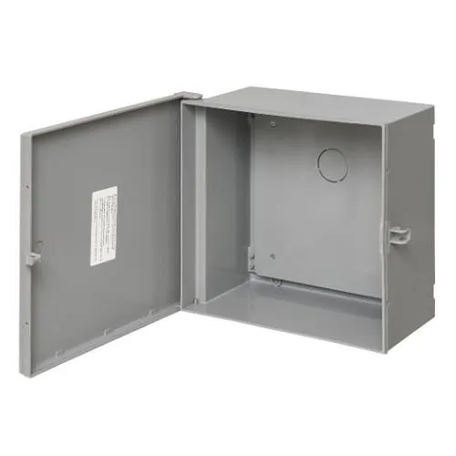 Arlington EB12126BP Heavy-Duty Non-Metallic Enclosure Box with Back Plate, 12 12 6", NEMA3R, Gray