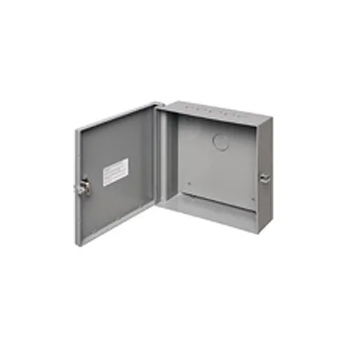 Arlington EB1212BP Heavy-Duty Non-Metallic Enclosure Box with Removable Back Plate, 12 12 4", NEMA3R. Gray