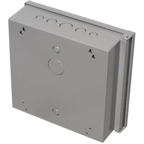 Arlington EB1212BP Heavy-Duty Non-Metallic Enclosure Box with Removable Back Plate, 12 x 12 x 4, NEMA3R. Gray