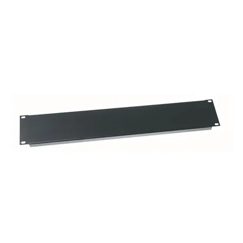 Middle Atlantic EB2 2U RMS Blank Rack Panel, Flat, Flanged, Steel, Black Powder Coat