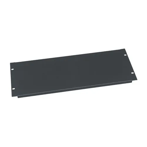 Middle Atlantic EB4 4U RMS Blank Rack Panel, Flat, Flanged, Steel, Black Powder Coat