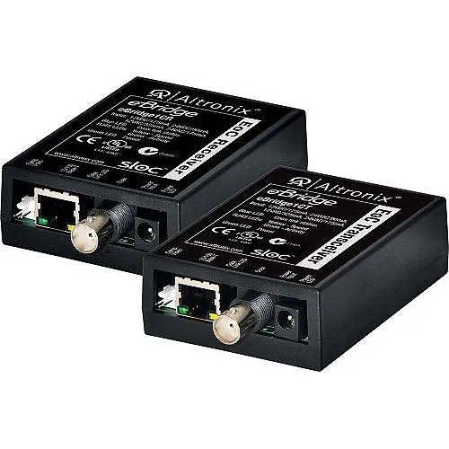 Altronix eBridge1CRT EoC Single-Port Adapter Kit, 25Mbps, Simultaneous Composite Video