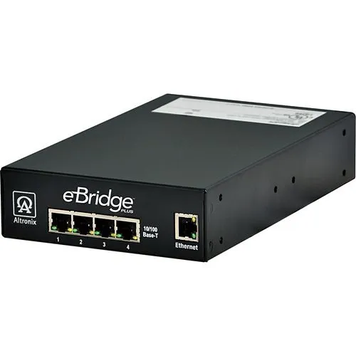 Altronix EBRIDGE4PCRX EoC 4-Port Receiver, 25Mbps per Port, Generates PoE/PoE+, 48-56V DC, Requires Compatible Transceiver