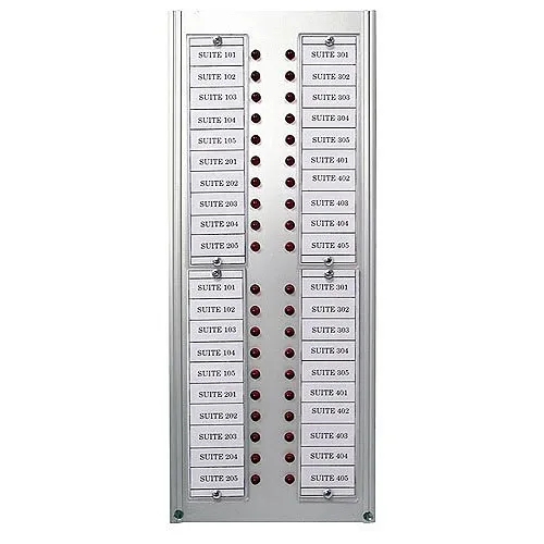 Mircom EC-240A Central Monitoring Panel 40 LED Annunciator Panel with Directory