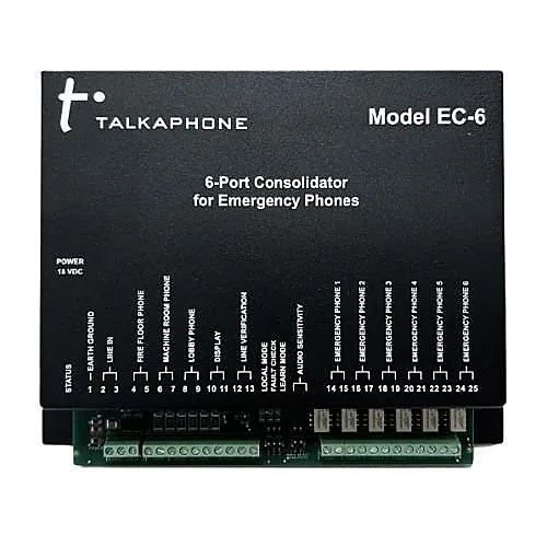 Talkaphone EC-6 6-Port Analog Call Station Telephone Line Consolidator (Replaces EC-8)​
