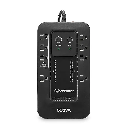 CyberPower EC550G Ecologic Series Compact UPS System, 550VA 330W, 120VAC