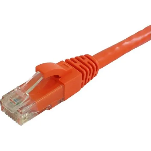 Lynn Electronics ECAT5-4PR-01-ORB Optilink Cat5e UTP Stranded with Molded Boots Patch Cable, 1' (0.3m), Orange