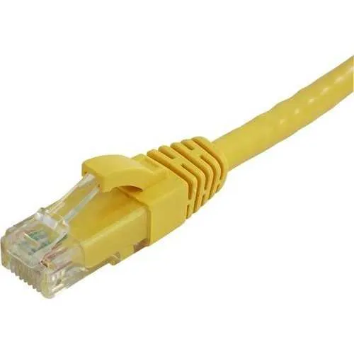 Lynn Electronics ECAT5-4PR-01-YEB Optilink Cat5e UTP Stranded with Molded Boots Patch Cable, 1' (0.3m), Yellow