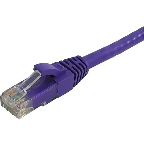 Lynn Electronics ECAT5-4PR-02-PUB Optilink Cat5e UTP Stranded with Molded Boots Patch Cable, 2' (0.6m), Purple