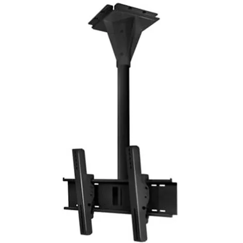 Peerless-AV ECMU-02-C 2' Wind Rated Concrete Ceiling Tilt Mount for 32" to 65" Outdoor TVs and Displays, Black