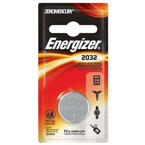 Energizer ECR2032BP 2032 3VDC Lithium Coin Battery, 1-Pack