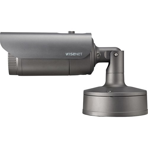 Hanwha PNO-A9081R Wisenet P-Series 8MP AI IR Bullet Camera, 4.5-10mm Varifocal Lens