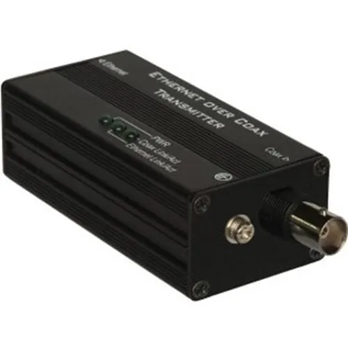 KBC Networks EECF1-LS1-T-MN-B Industrial Ethernet Over Coax Transmitter PoC/PoE+, Video Extender Transmitter